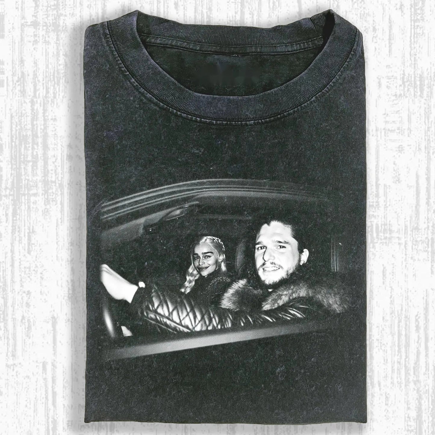 GOT GAME MAN AND WOMAN DRIVING CAR T-SHIRT