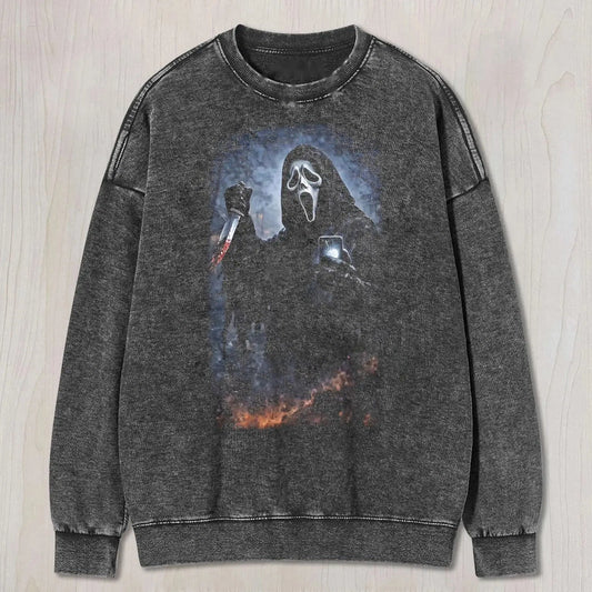 SCREAM HOLDING A PHONE TEE & SWEAT & HOOD