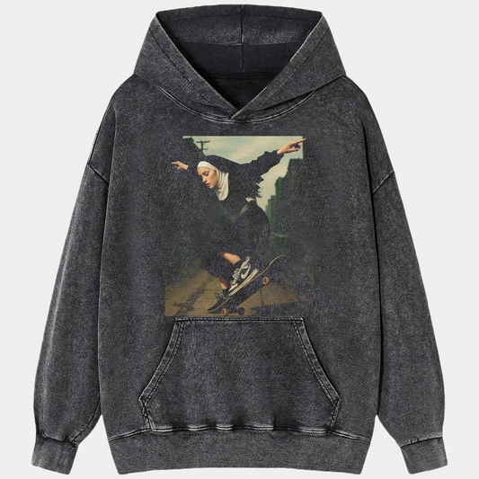 Skateboarding Nun Tee