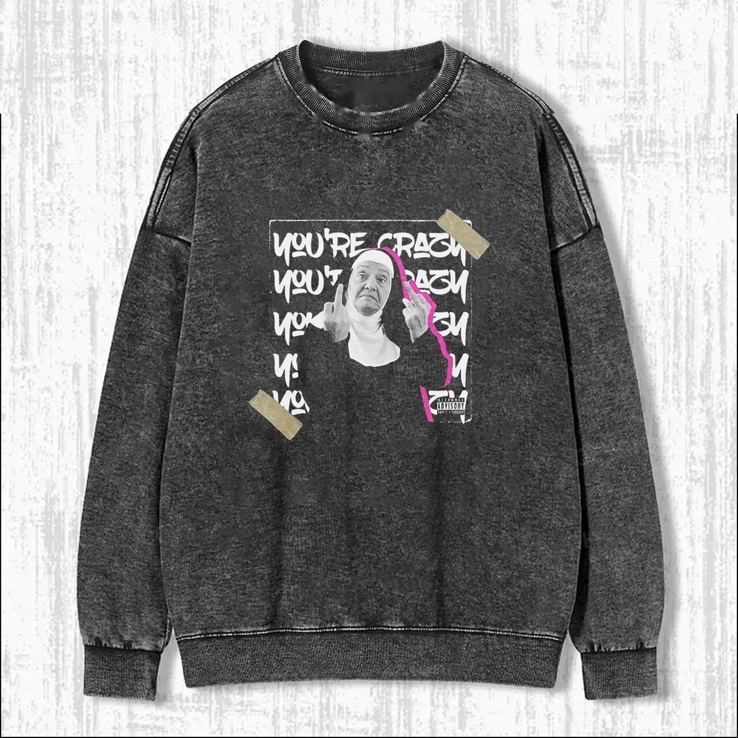 THE BAD NUN FUNNY WASHED T-SHIRT