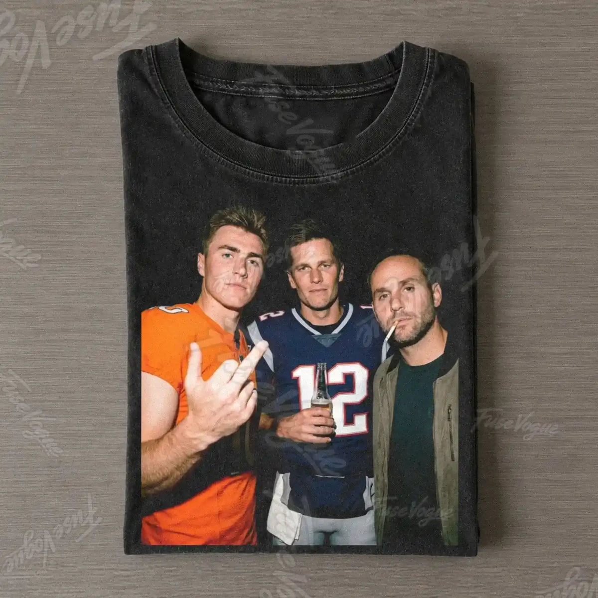 Bo Nix & Tom Brady & Michael Rubin Football T-shirt - FUSEVOGUE