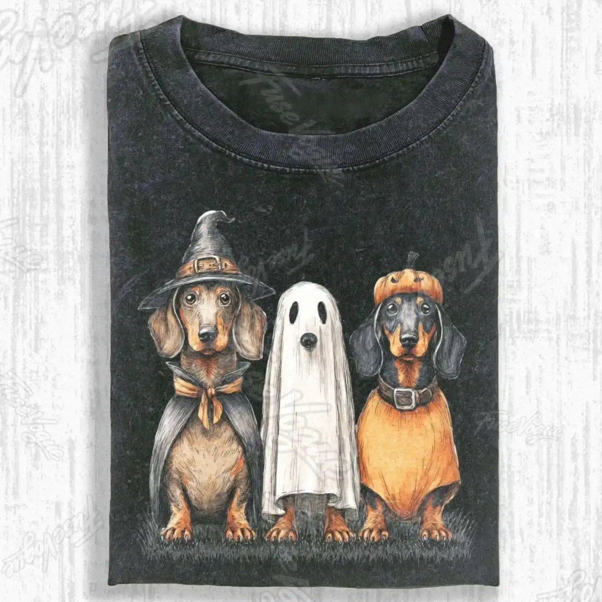 DACHSHUNDS IN DISGUISE FOR HALLOWEEN T-SHIRT - FUSEVOGUE