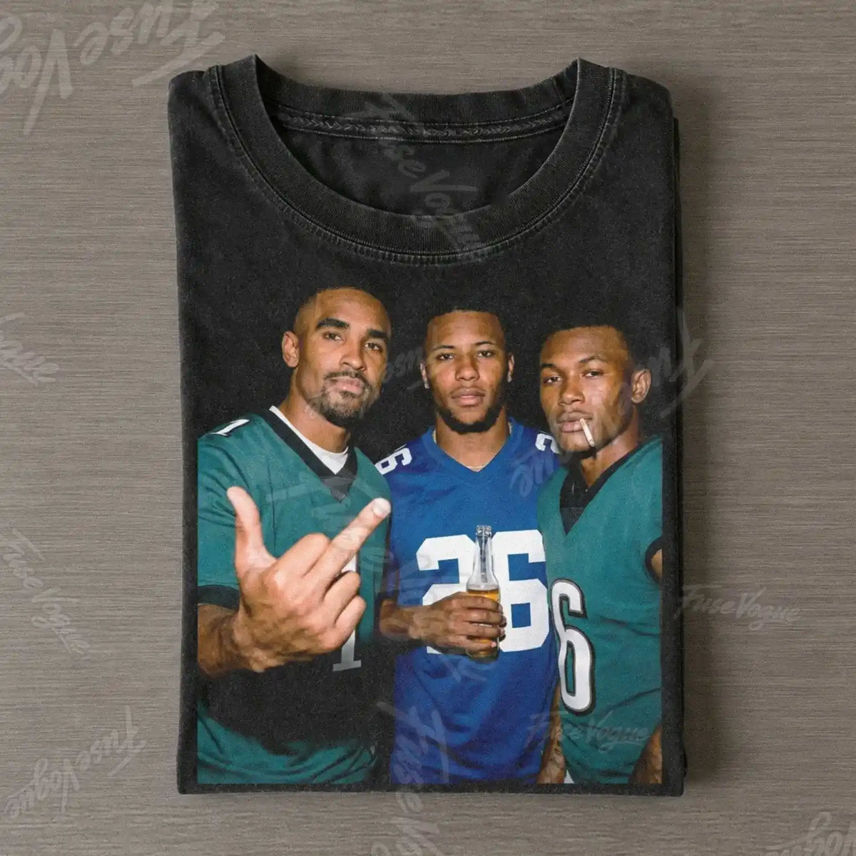 Jalen Hurts & Saquon Barkley & DeVonta Smith Football T-shirt - FUSEVOGUE