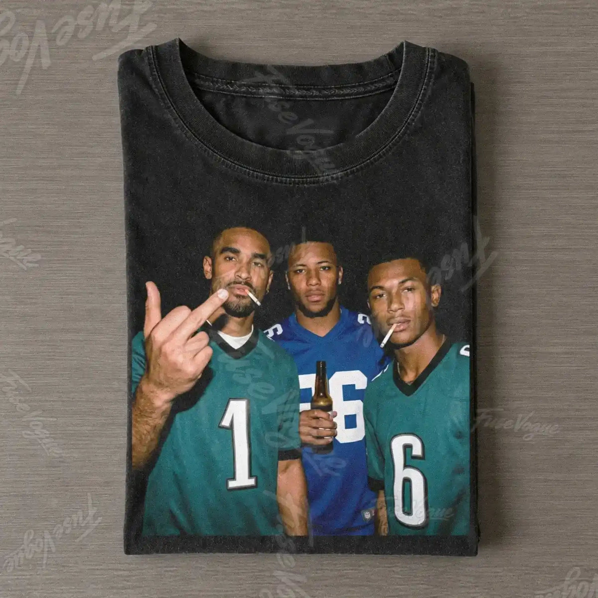 Jalen Hurts & Saquon Barkley & DeVonta Smith Football T-shirt - FUSEVOGUE