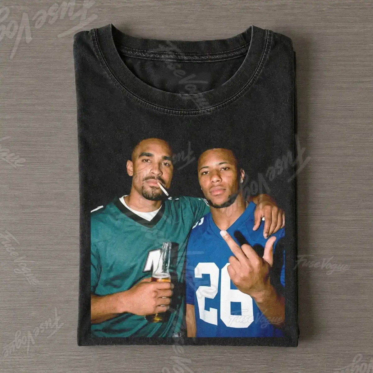Jalen Hurts & Saquon Barkley Football T-shirt - FUSEVOGUE