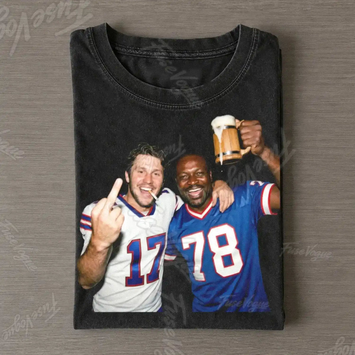 Josh Allen & Bruce Smith Bills Football T-shirt - FUSEVOGUE