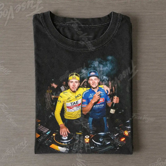 Mathieu van der Poel & Tadej Pogačar Funny 2026 Tee - FUSEVOGUE