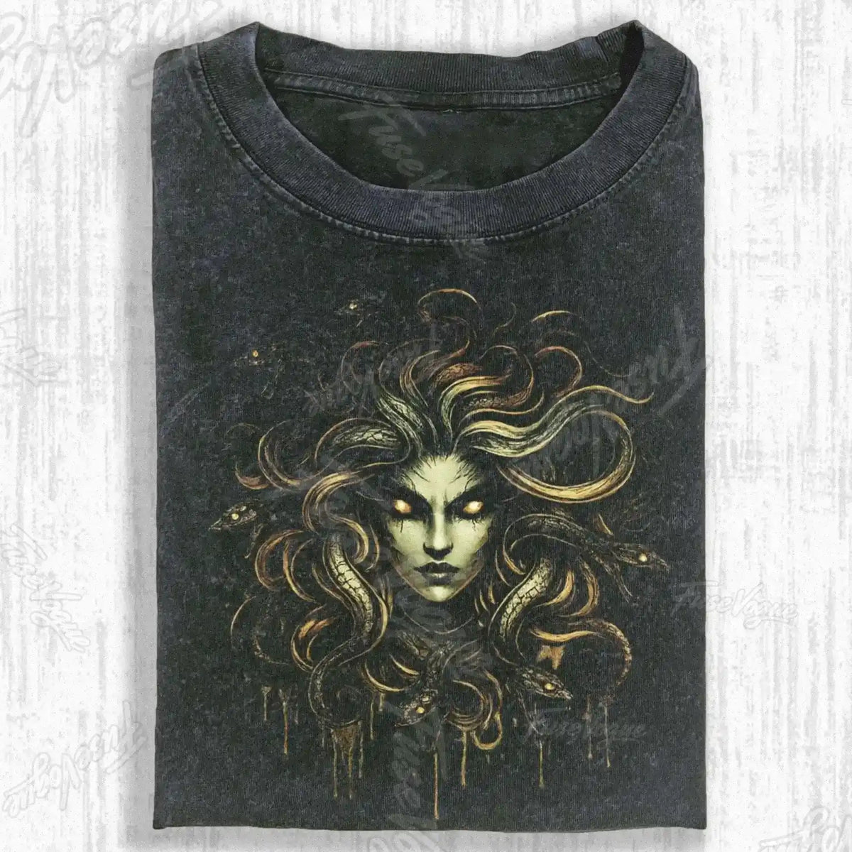 MYTHOLOGICAL SNAKE HAIR GODDESS T-SHIRT - FUSEVOGUE