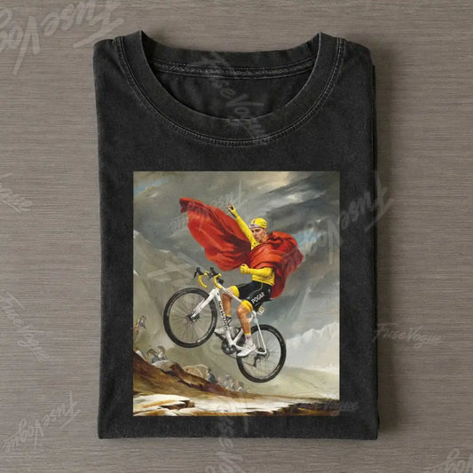 Pogacar Tour de France Alpine Conqueror Funny Vintage T-shirt - FUSEVOGUE