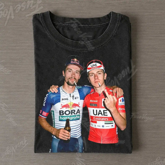 Primož Roglič & Tadej Pogačar La Vuelta a España T-shirt - FUSEVOGUE