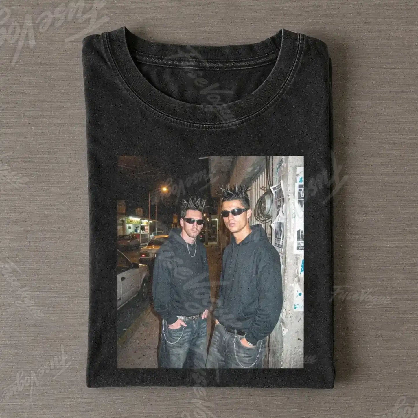 Punk GOATS Messi & Ronaldo Vintage Tee - FUSEVOGUE