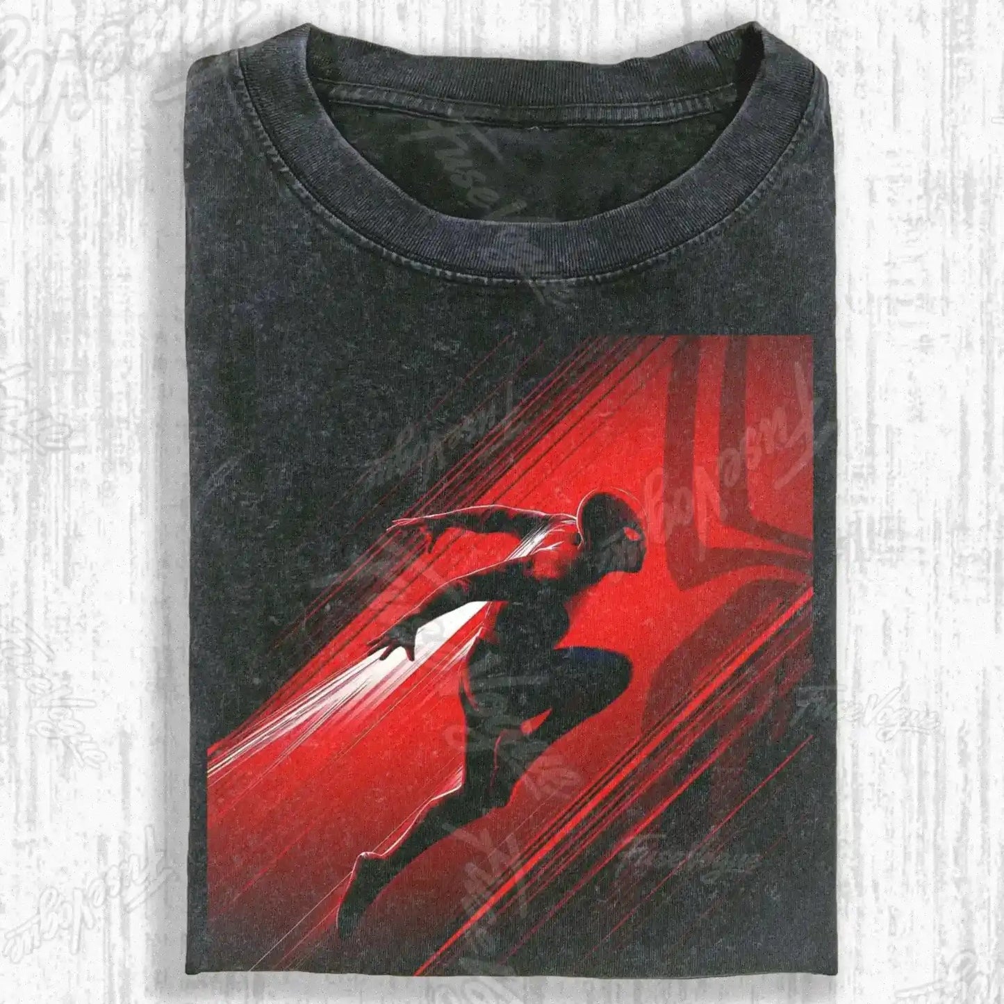 SPIDER SHADOW HERO GRAPHIC T-SHIRT - FUSEVOGUE