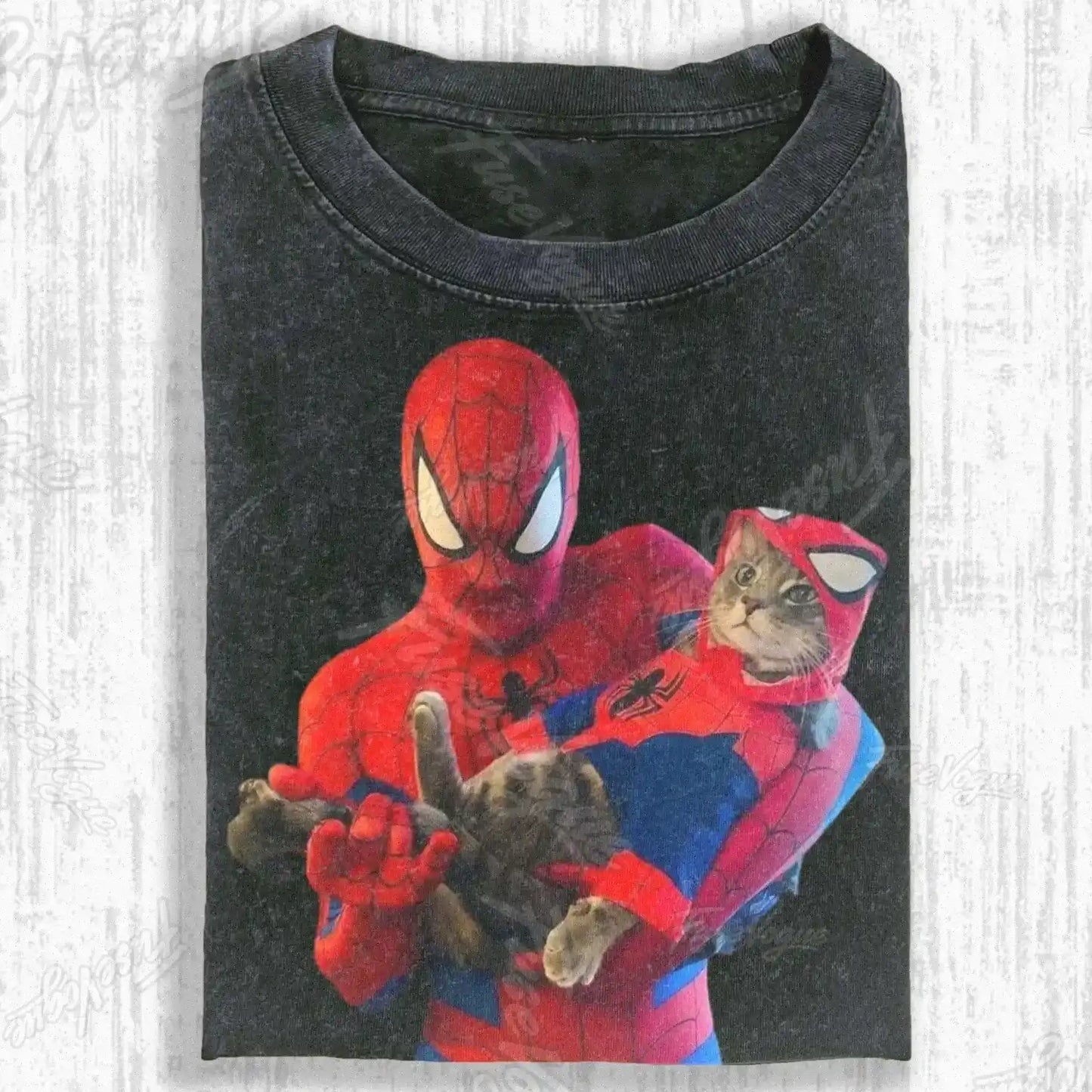 SPIDER SHADOW HERO GRAPHIC T-SHIRT - FUSEVOGUE