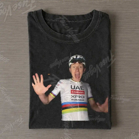 Tadej Pogačar 2026 Vintage Crying Tee - FUSEVOGUE