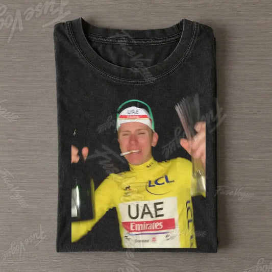 Tadej Pogačar 2026 Vintage Crying Tee - FUSEVOGUE