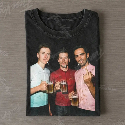Tadej Pogačar & Primož Roglič & Alberto Contador 2026 Vintage T-shirt - FUSEVOGUE