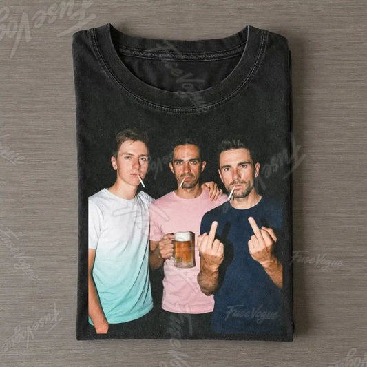 Tadej Pogačar & Primož Roglič & Alberto Contador 2026 Vintage T-shirt - FUSEVOGUE