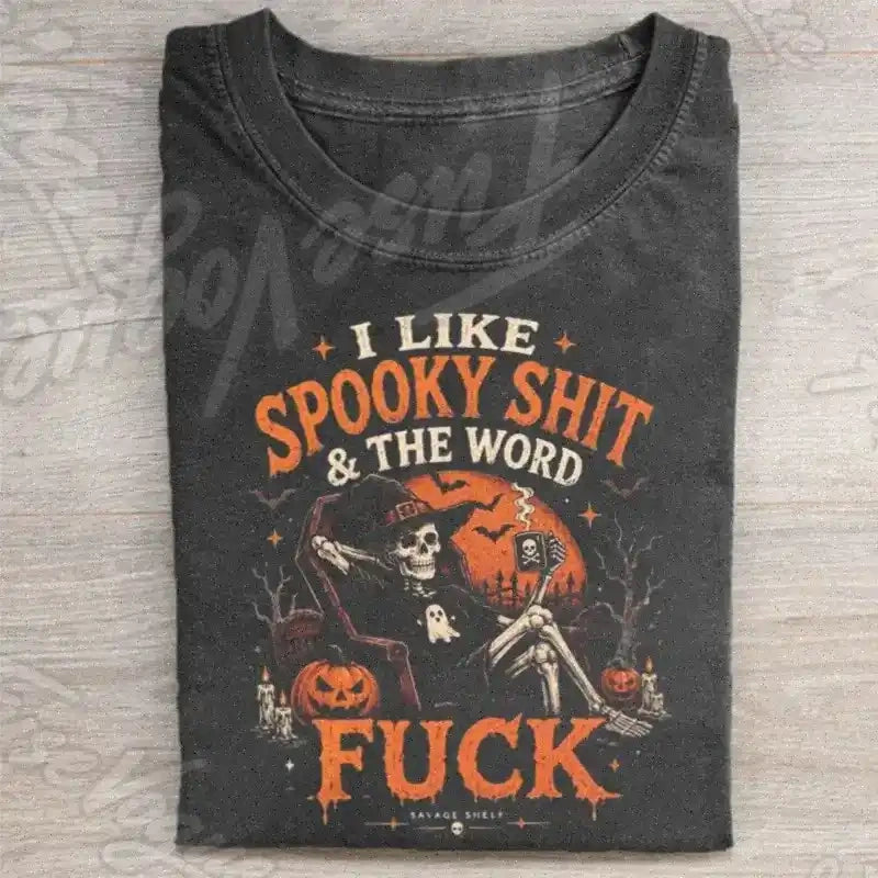 Vintage Halloween I Like Spooky T-shirt - FUSEVOGUE