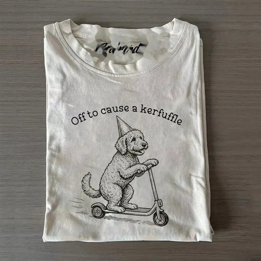 Off to cause a kerfuffle Goldendoodle T-shirt