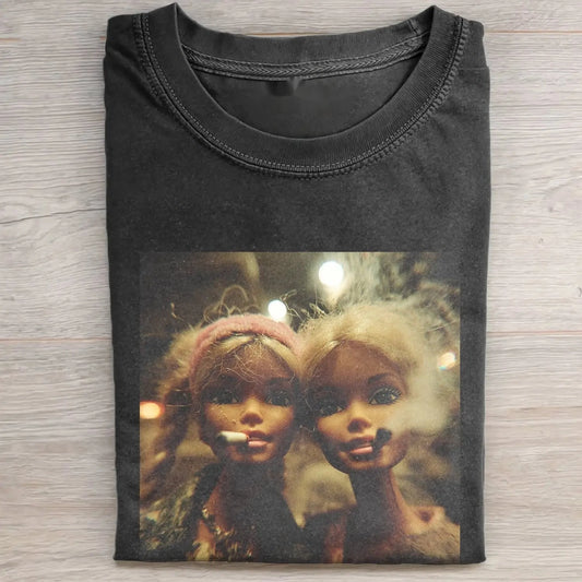 TWO SMOKING BARBIECORE T-SHIRTS