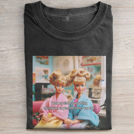 BARBIECORE BLACK FEAR TEE