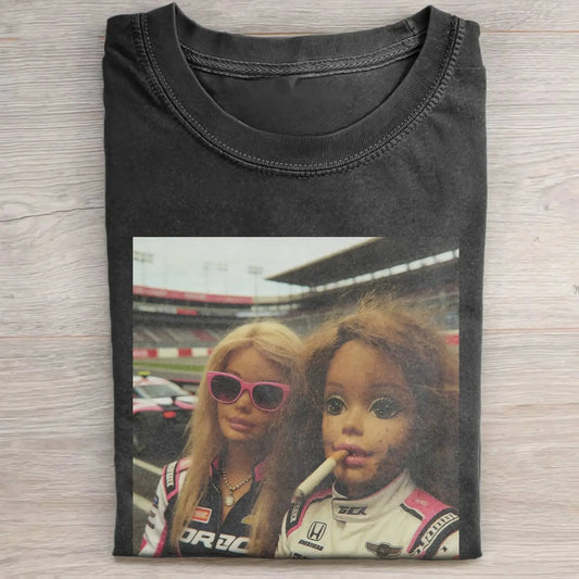BARBIECORE RACING-INSPIRED VINTAGE TEE 1.5
