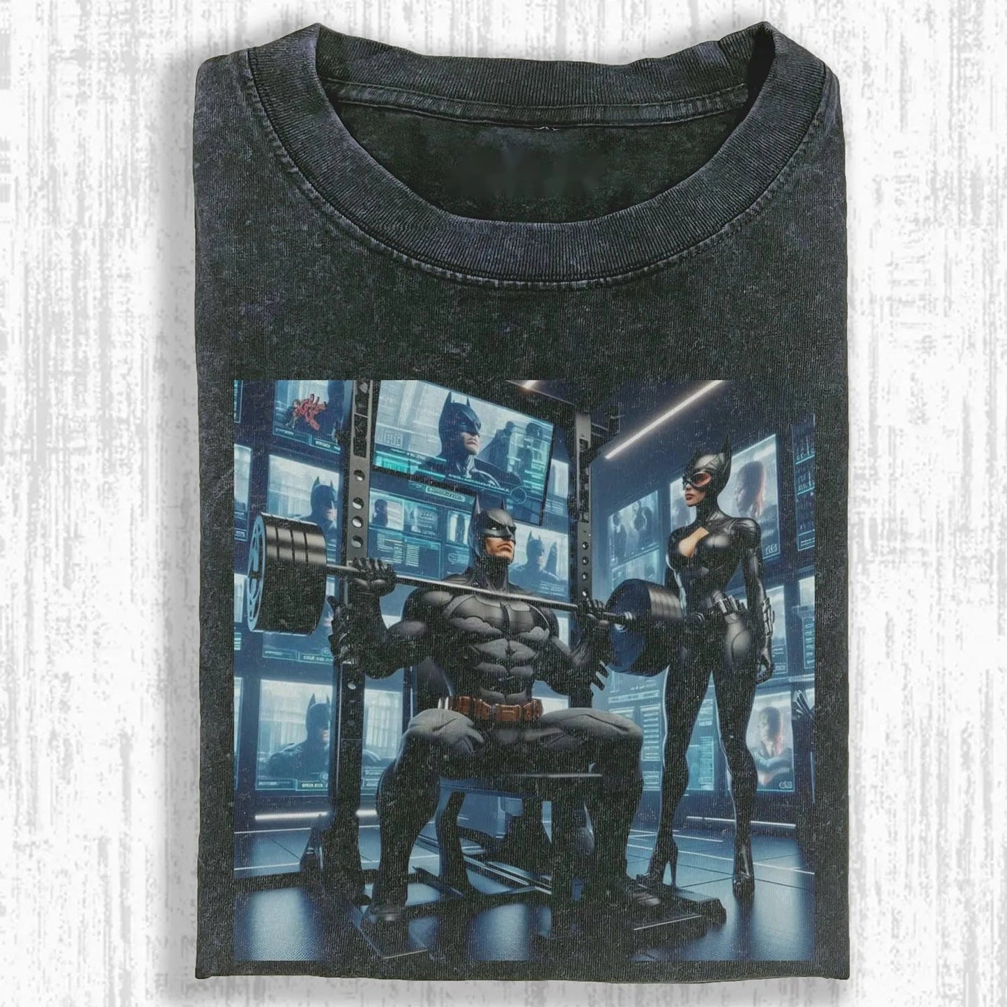 B. AND CATWOMAN WORKOUT T-SHIRT
