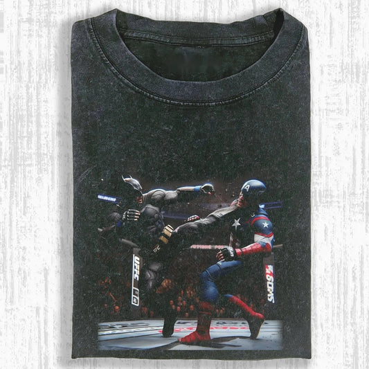 B. & CAPTAIN AMERICA T-SHIRTS
