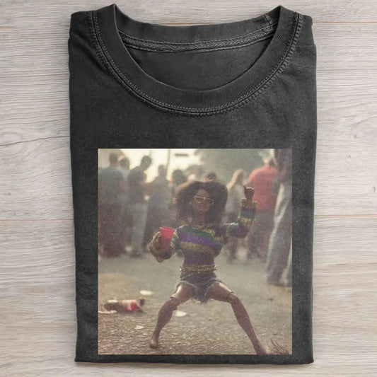BLACK BARBIECORE PARTY DANCE POV TEE 2.0