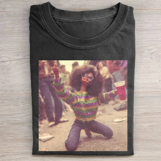 BLACK BARBIECORE PARTY DANCE POV TEE 8.0
