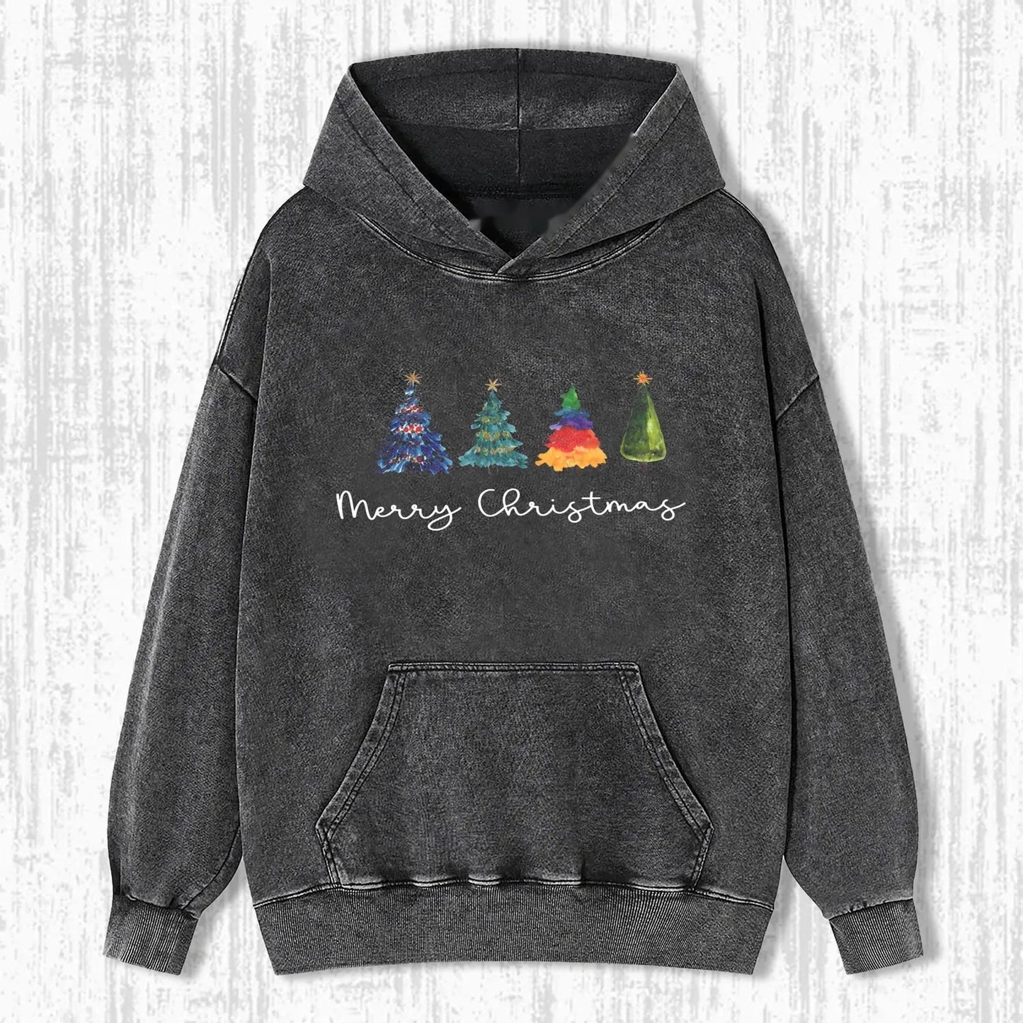 CHRISTMAS COLORFUL TREES T-SHIRT