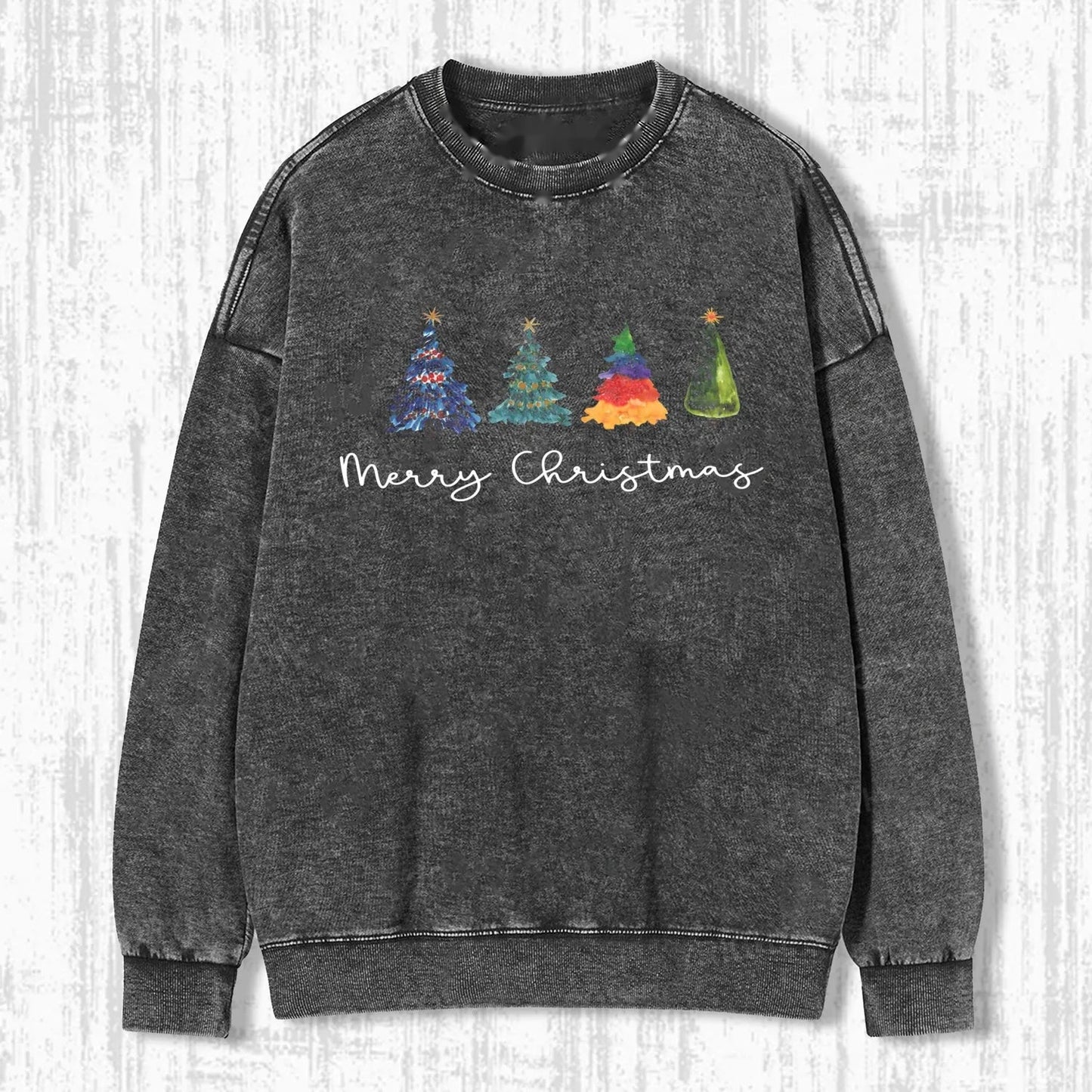 CHRISTMAS COLORFUL TREES T-SHIRT