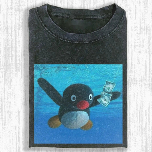 FUNNY PINGU PLUSH T-SHIRT