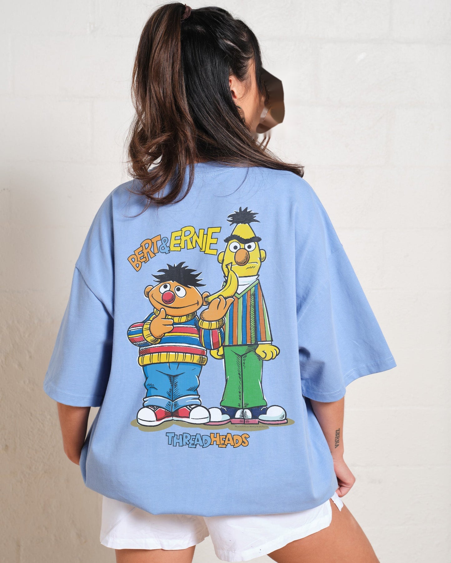 Bert And Ernie Driving Me Bananas Oversized Tee