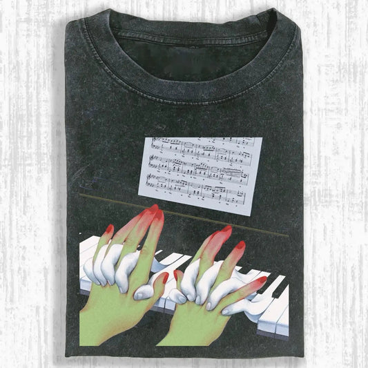 Finger piano keys Tee