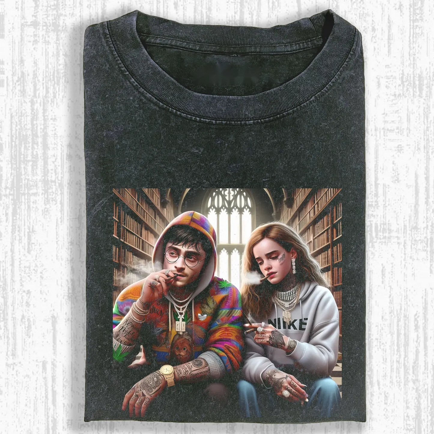 HP SMOKING TATTOO BOY AND GIRL T-SHIRT