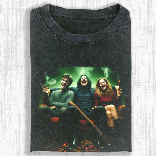 HP TEACHER AND STUDENT SMOKING LAUGHING T-SHIRT