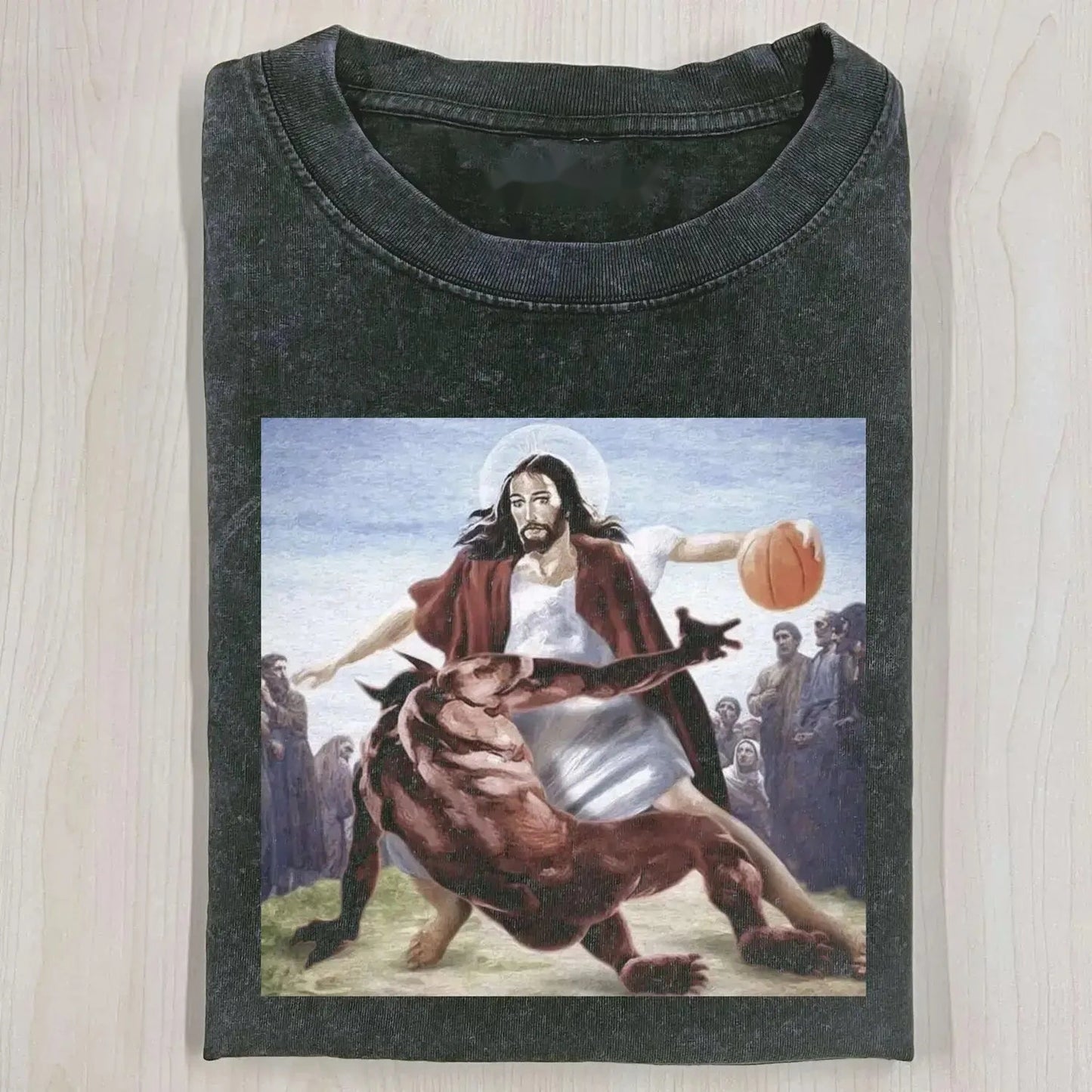 JESUS DRIBBLED THE BALL  T-SHIRT