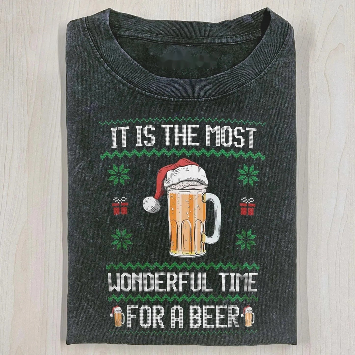 MOST WONDERFUL TIME FOR A BEER CHRISTMAS T-SHIRT