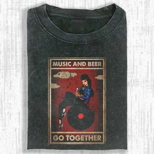 MUSIC AND BEER GO TOGETHER TEE