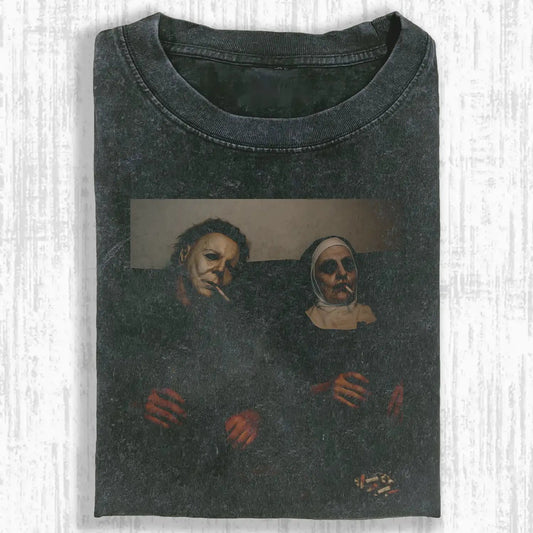 Michael Myers & Nun T-SHIRT
