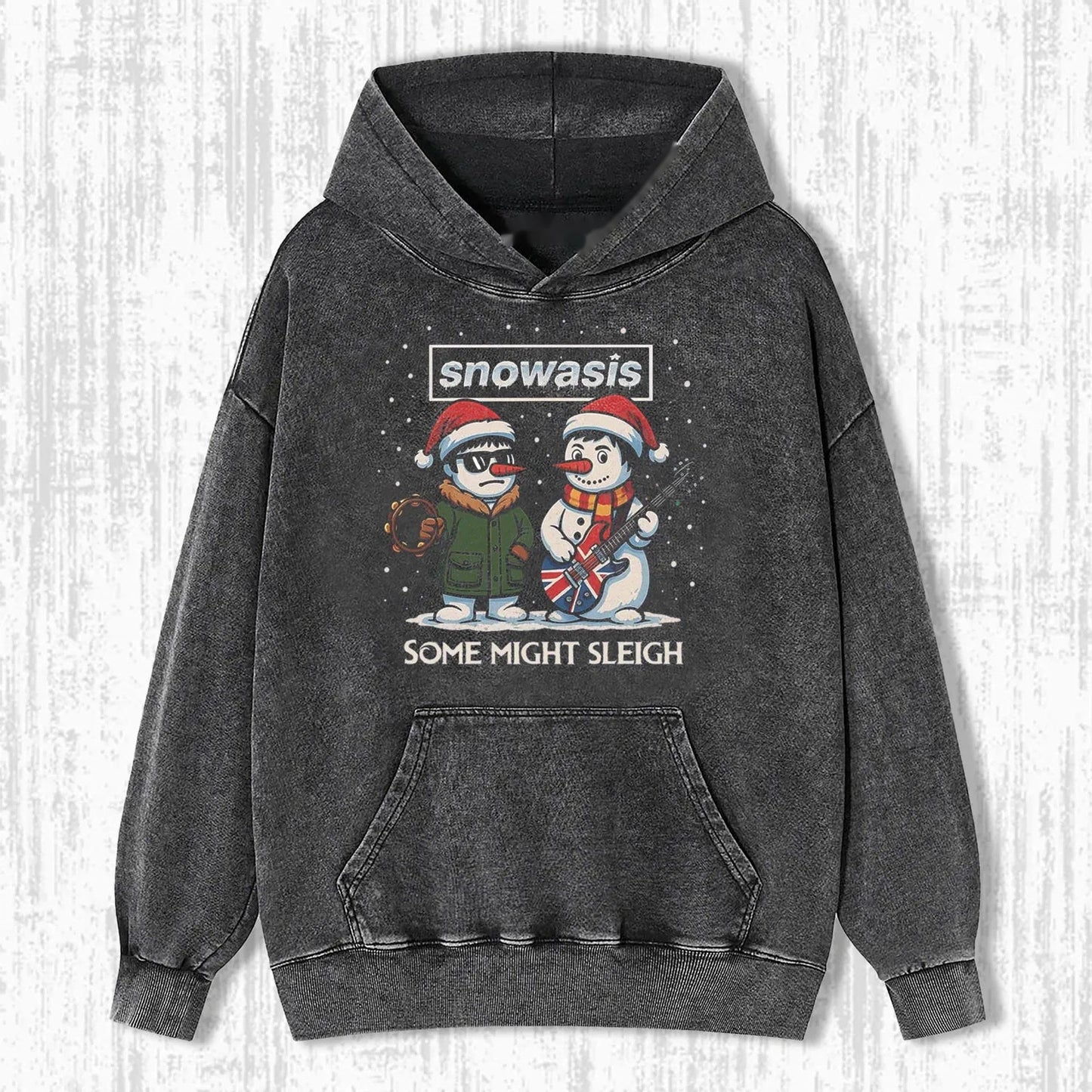 SLEIGH SNOWMAN ROCK BAND PARODY T-SHIRT
