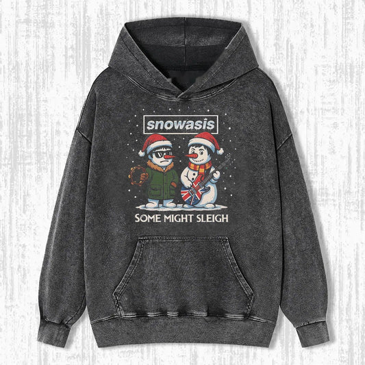 SLEIGH SNOWMAN ROCK BAND PARODY T-SHIRT