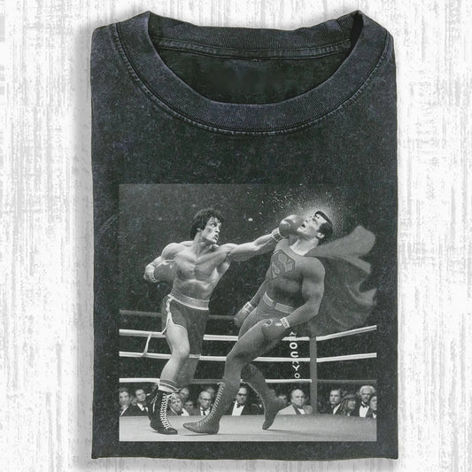 SUPERMAN VS ROCKY BALBOA T-SHIRT 1.0