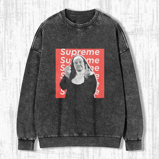 THE BAD NUN FUNNY WASHED T-SHIRT V1.0