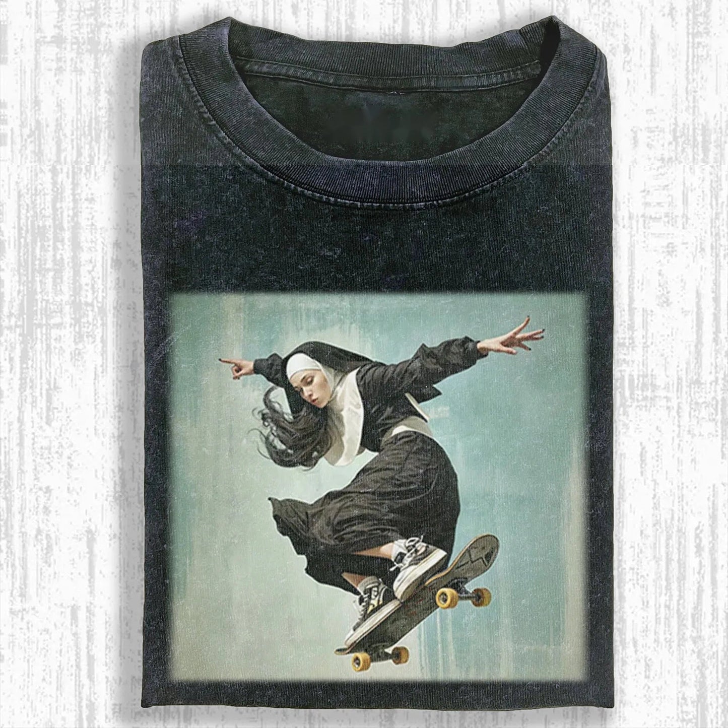 THE BAD NUN WASHED T-SHIRT
