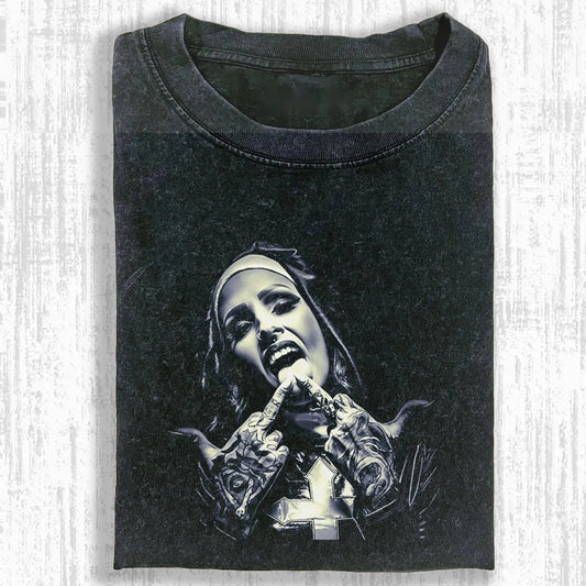 THE BAD NUN WASHED T-SHIRT V1.1