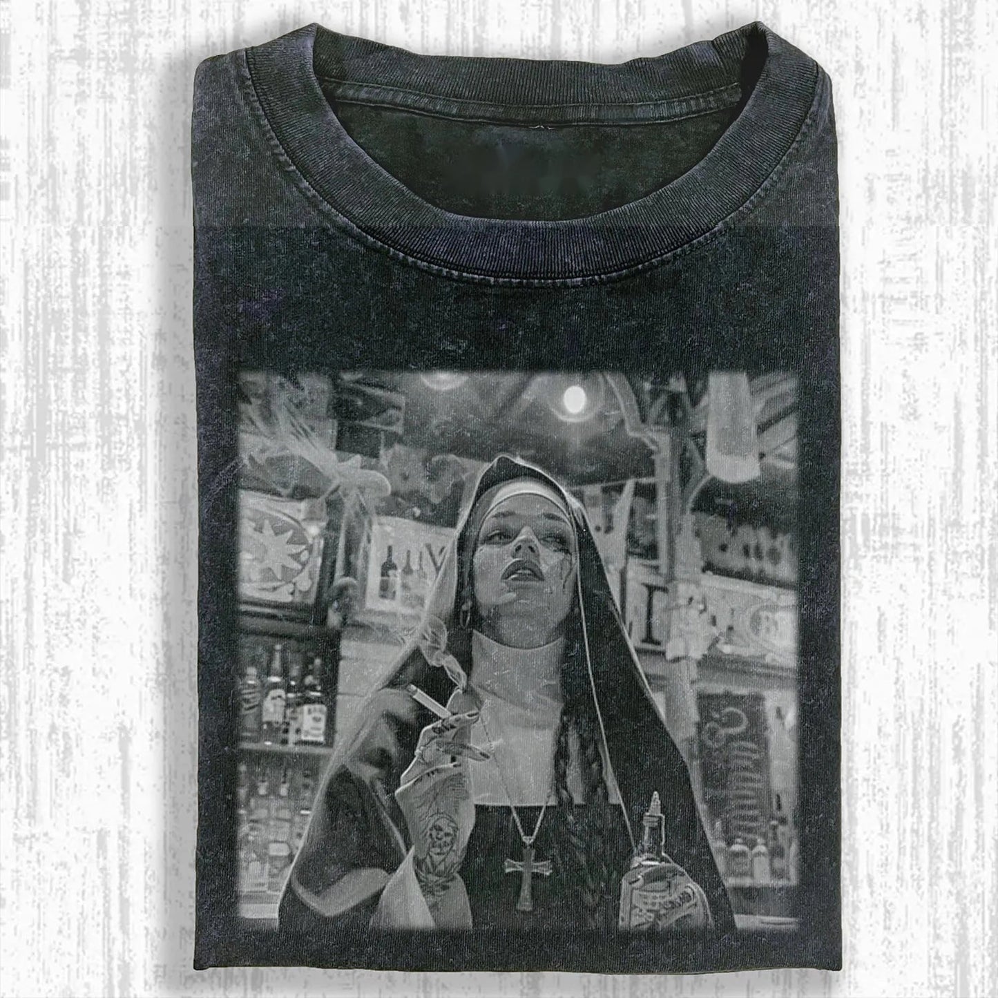 THE BAD NUN WASHED T-SHIRT V1.2