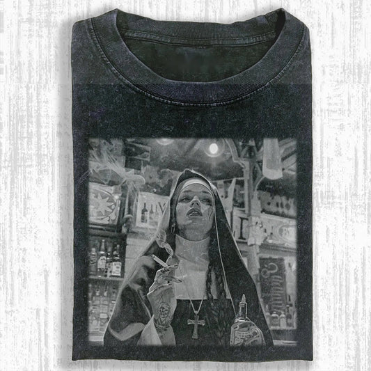 THE BAD NUN WASHED T-SHIRT V1.2