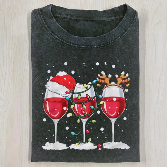 WINE LOVERS CHRISTMAS T-SHIRT